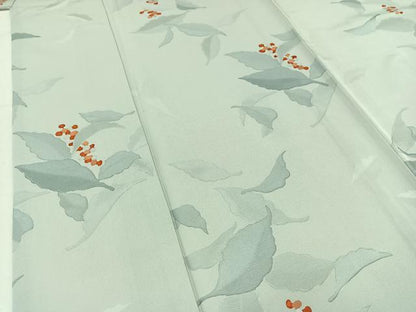 平和屋着物▽上質な小紋 単衣 南天文 正絹 逸品 AABC2223jh