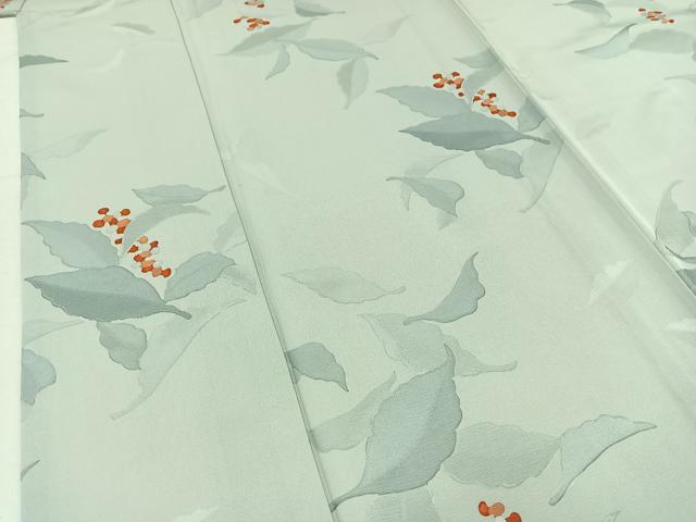平和屋着物▽上質な小紋 単衣 南天文 正絹 逸品 AABC2223jh