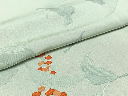 平和屋着物▽上質な小紋 単衣 南天文 正絹 逸品 AABC2223jh