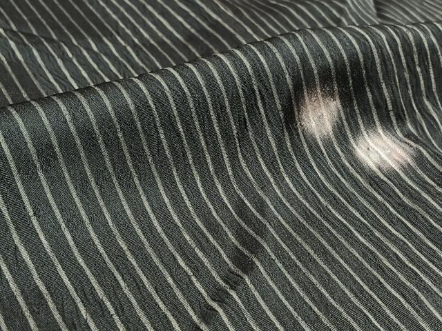 平和屋着物▽上質な小紋 単衣 市松文 蛍暈し 正絹 逸品 AABC2226jh