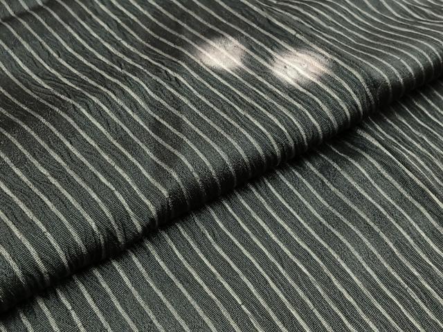 平和屋着物▽上質な小紋 単衣 市松文 蛍暈し 正絹 逸品 AABC2226jh
