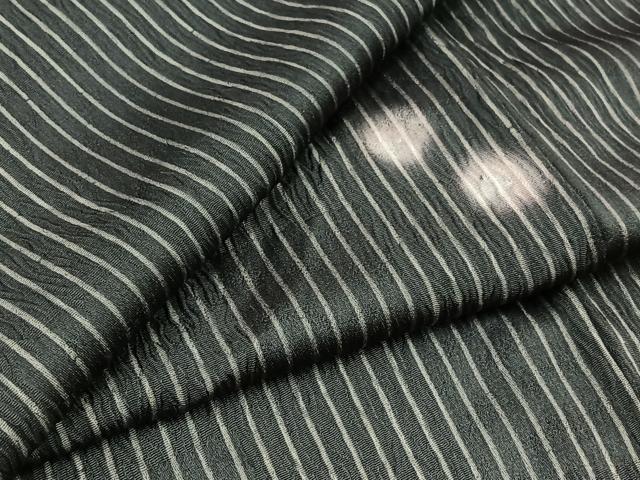 平和屋着物▽上質な小紋 単衣 市松文 蛍暈し 正絹 逸品 AABC2226jh