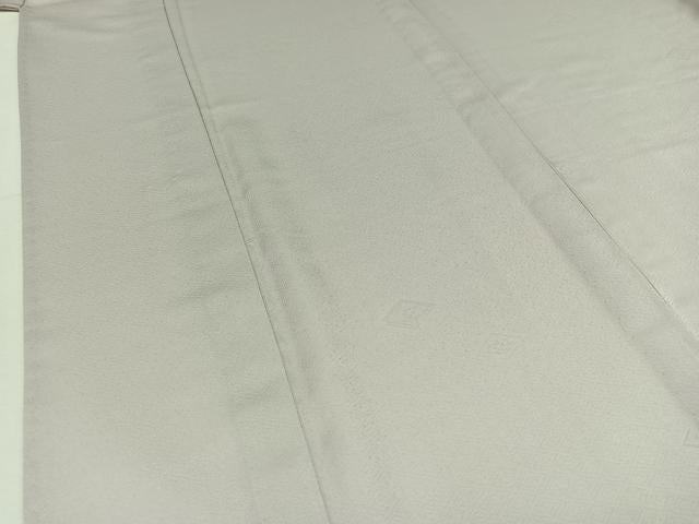平和屋着物▽上質な色無地　単衣　花菱地紋　桜鼠色　正絹　逸品　AABC2230jh