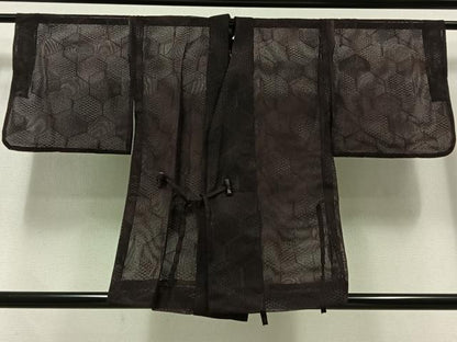 平和屋着物▽道中着 スリーシーズン 春夏秋 塵除け 亀甲文様 正絹 逸品 AABC2240jh