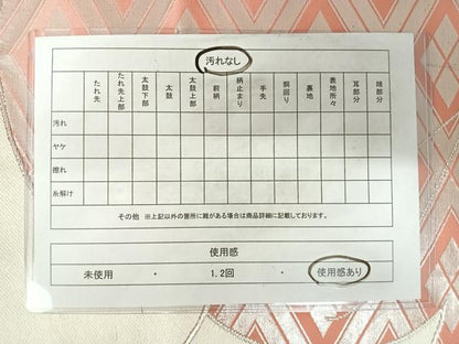 平和屋着物◎両面六通柄袋帯　唐織　飛鶴文　銀糸　正絹　逸品　AABC2331yx