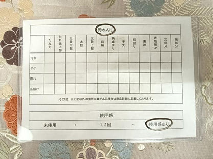 平和屋着物◎六通柄袋帯　唐織　草花文　金銀糸　正絹　逸品　AABC2369yx
