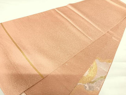 平和屋着物◎太鼓柄袋帯　地紙花文　金銀糸　正絹　逸品　AABC2374yx