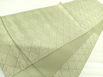 平和屋着物◎六通柄　本袋帯　双鶴文　正絹　逸品　AABC2414yx