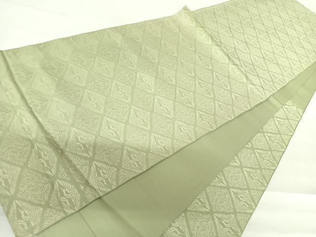 平和屋着物◎六通柄　本袋帯　双鶴文　正絹　逸品　AABC2414yx