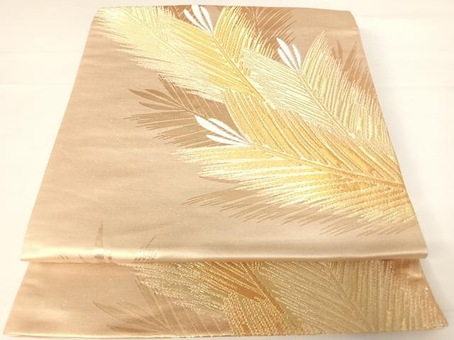 平和屋着物◎六通柄袋帯　枝松文　金銀糸　正絹　逸品　AABC2418yx