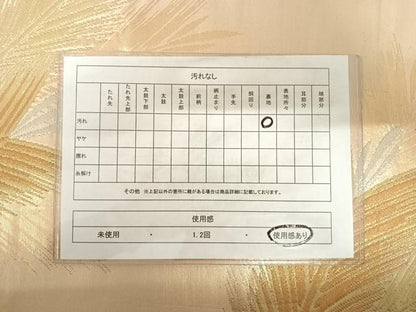 平和屋着物◎六通柄袋帯　枝松文　金銀糸　正絹　逸品　AABC2418yx