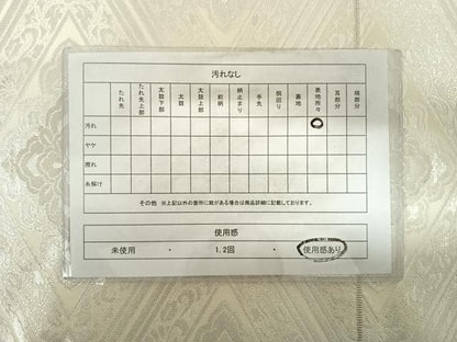 平和屋着物◎六通柄袋帯　花菱文　銀糸　正絹　逸品　AABC2431yx
