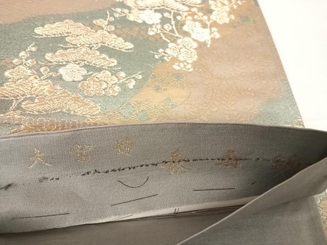 平和屋着物◎六通柄袋帯　長寿錦　大宮好　金銀糸　正絹　逸品　AABC2446yx