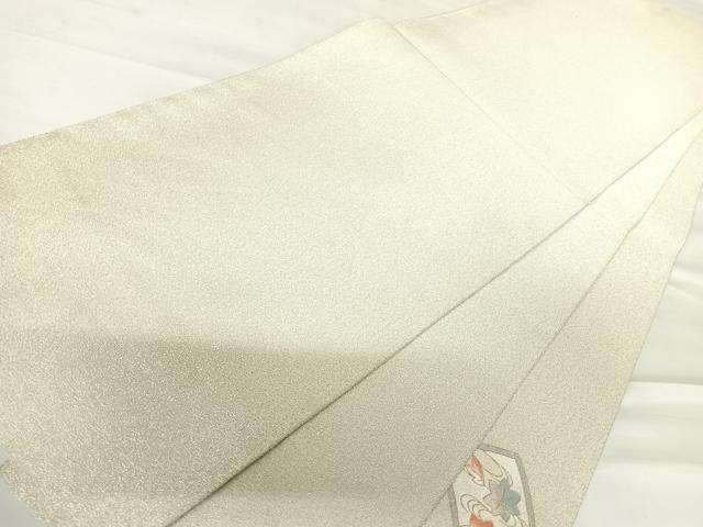 平和屋着物◎綴れ　太鼓柄袋帯　束ね熨斗花文　金彩　正絹　逸品　AABC2448yx