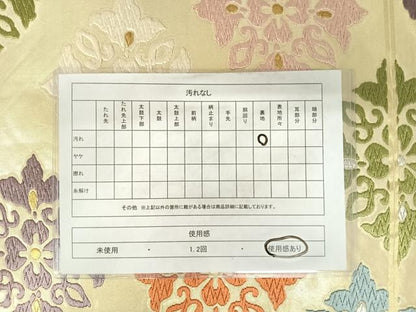 平和屋着物◎六通柄袋帯 唐織 舞花文 金銀糸 正絹 逸品 AABC2459yx