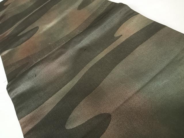 平和屋着物◎六通柄京袋帯 流水文 黒地 正絹 逸品 AABC2475yx