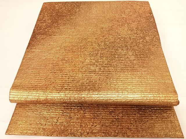 平和屋着物◎六通柄袋帯 霞文 金彩 正絹 逸品 AABC2491yx