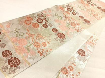 平和屋着物◎佐賀錦　六通柄袋帯　唐織　九百錦　鳳凰花文　正絹　逸品　AABC2493yx