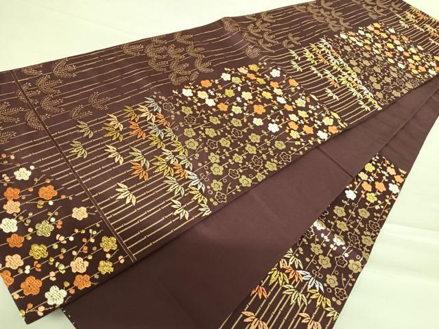 平和屋着物◎六通柄袋帯 唐織 松竹梅 金糸 正絹 逸品 AABC2510yx