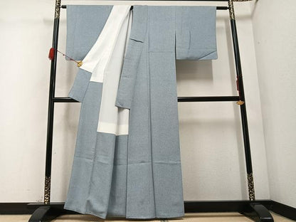平和屋着物●上質な小紋　作家物　霞文　正絹　逸品　AABC2521ph