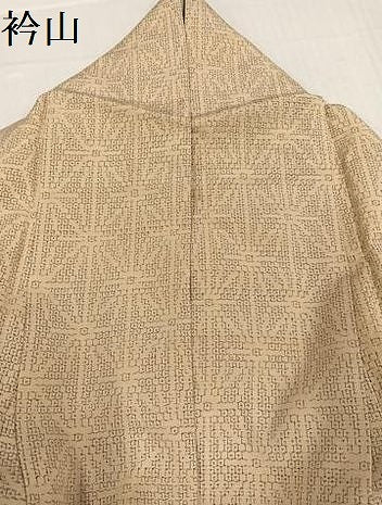 平和屋着物●結城紬 80亀甲 麻の葉文様 正絹 逸品 AABC2535ph