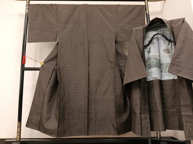 平和屋着物●男性 本場大島紬 アンサンブル 亀甲絣 正絹 逸品 未使用 AABC2544ph