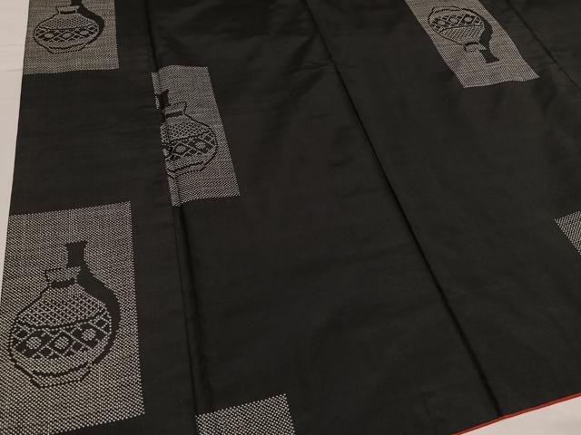 平和屋着物●本場大島紬　一元絣　地空　陶器文　正絹　逸品　AABC2548ph