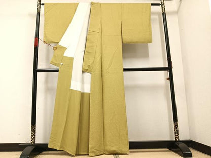 平和屋着物●上質な色無地 桑染色 鈴乃屋扱い 正絹 逸品 AABC2561ph