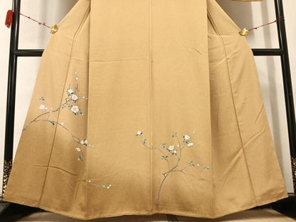 平和屋着物●訪問着 友禅 枝花文 暈し染め 正絹 逸品 未使用 AABC2568ph