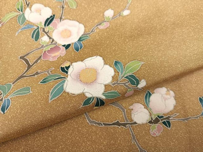 平和屋着物●訪問着 友禅 枝花文 暈し染め 正絹 逸品 未使用 AABC2568ph