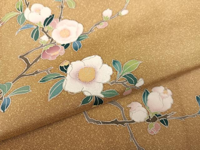 平和屋着物●訪問着 友禅 枝花文 暈し染め 正絹 逸品 未使用 AABC2568ph