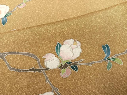 平和屋着物●訪問着 友禅 枝花文 暈し染め 正絹 逸品 未使用 AABC2568ph