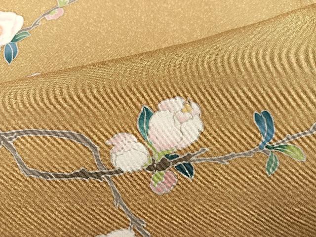 平和屋着物●訪問着 友禅 枝花文 暈し染め 正絹 逸品 未使用 AABC2568ph