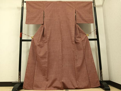 平和屋着物●上質な紬 間道 正絹 逸品 AABC2588ph