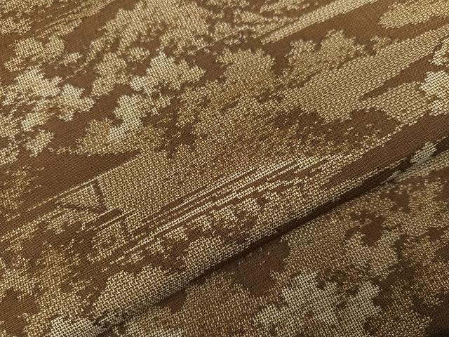 平和屋着物●本場大島紬 カタス9マルキ 風景樹林文 正絹 逸品 AABC2592ph