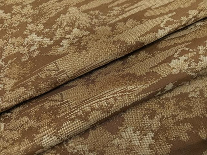 平和屋着物●本場大島紬 カタス9マルキ 風景樹林文 正絹 逸品 AABC2592ph