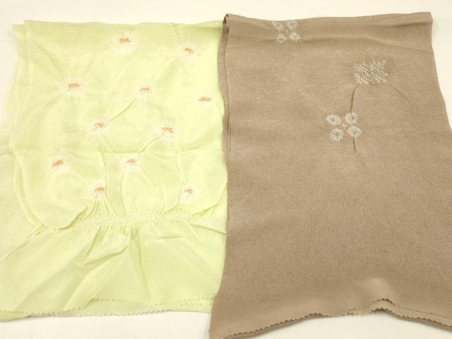 平和屋着物★和装小物　帯揚げ10枚セット　部分絞り　中抜き　花柄　暈し　正絹　逸品　AABC2605ay