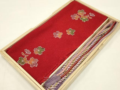 平和屋着物●和装小物 帯締め・帯揚げセット 振袖用 総絞り 舞花文 金糸 金銀彩 撚り房 逸品 AABC2665ay
