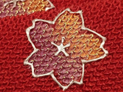 平和屋着物●和装小物 帯締め・帯揚げセット 振袖用 総絞り 舞花文 金糸 金銀彩 撚り房 逸品 AABC2665ay