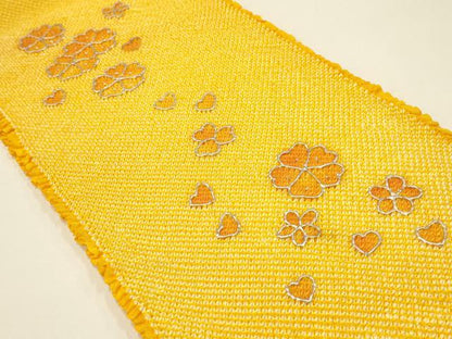 平和屋着物●和装小物　帯締め・帯揚げセット　振袖用　総絞り　舞花文　金糸　銀彩　撚り房　逸品　AABC2667ay