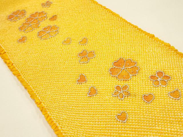 平和屋着物●和装小物　帯締め・帯揚げセット　振袖用　総絞り　舞花文　金糸　銀彩　撚り房　逸品　AABC2667ay