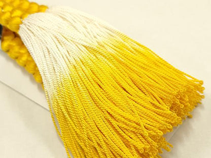 平和屋着物●和装小物　帯締め・帯揚げセット　振袖用　総絞り　舞花文　金糸　銀彩　撚り房　逸品　AABC2667ay