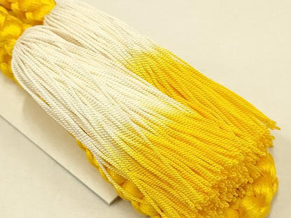 平和屋本店●和装小物　帯締め・帯揚げセット　振袖用　総絞り　舞花文　ラメ糸使用　撚り房　逸品　AABC2668ay