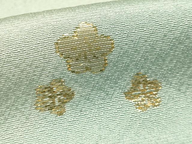 平和屋本店●和装小物　帯締め・帯揚げセット　高麗組 綾出し　舞花文　暈し染め　金糸　正絹　逸品　未使用　AABC2677ay