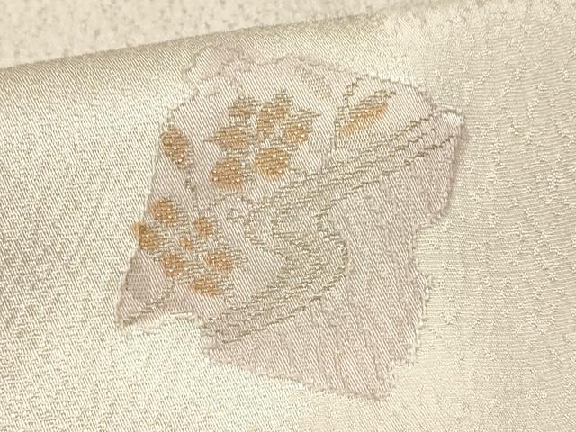 平和屋本店●和装小物 帯締め・帯揚げセット 高麗組 綾出し 破れ色紙花文 暈し染め 金糸 金彩 正絹 逸品 未使用 AABC2678ay