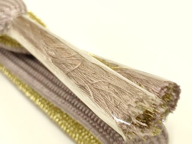 平和屋本店●和装小物 帯締め・帯揚げセット 高麗組 綾出し 破れ色紙花文 暈し染め 金糸 金彩 正絹 逸品 未使用 AABC2678ay