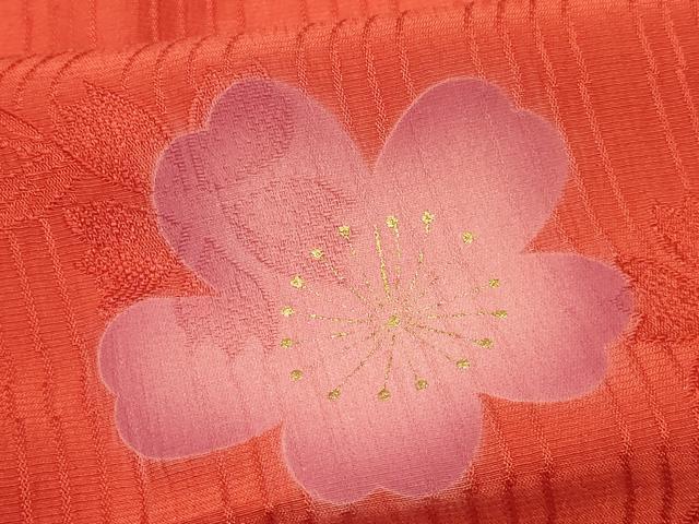 平和屋着物●和装小物 帯締め・帯揚げセット 笹浪組 舞花文 暈し 金糸 金彩 逸品 未使用 AABC2679ay