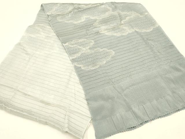 平和屋着物＊夏物 和装小物 帯締め・帯揚げセット 雲 暈し染め 銀糸 逸品 未使用 AABC2757ay