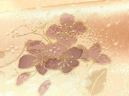 平和屋本店●和装小物 帯締め・帯揚げセット 大和高麗組 草花文 暈し染め 金糸 金彩 逸品 未使用 AABC2762ay