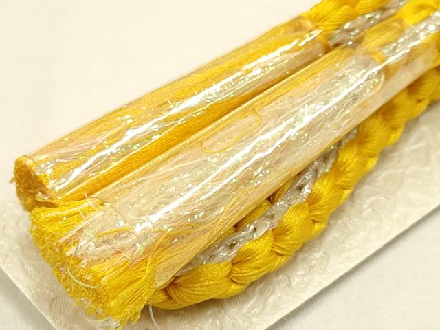 平和屋本店●和装小物 帯締め・帯揚げセット 振袖用 総絞り 伊賀組紐 暈し 金彩 ラメ糸使用 正絹 逸品 未使用 AABC2776ay